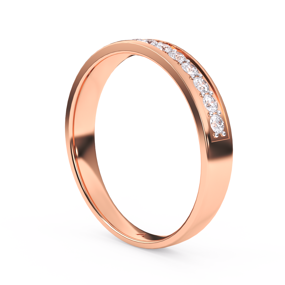 Stackable Diamond Half Eternity Women’s Wedding Band
